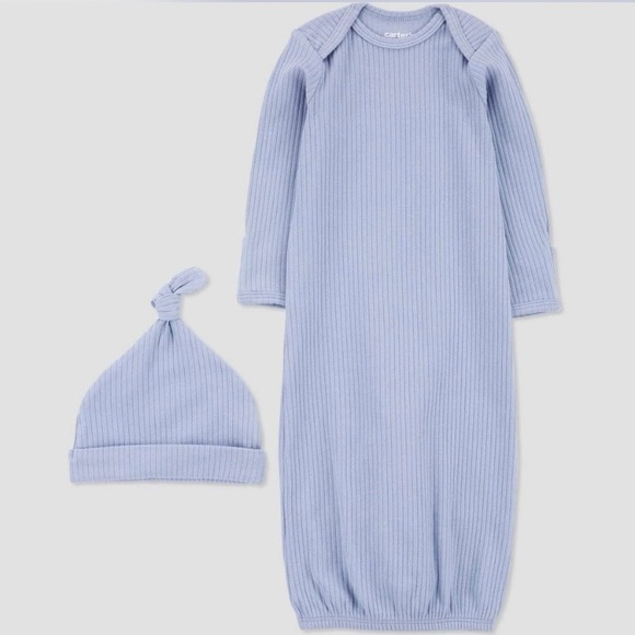 Carter's Light Blue Sleep Sack and Hat Set - Picture 1 of 3